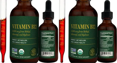 Vista 9 de Global Healing Center - Suplemento líquido orgánico sublingual de vitamina B12 5000 MCG, metilcobalamina, adenosilcobalamina, hidroxo, energía