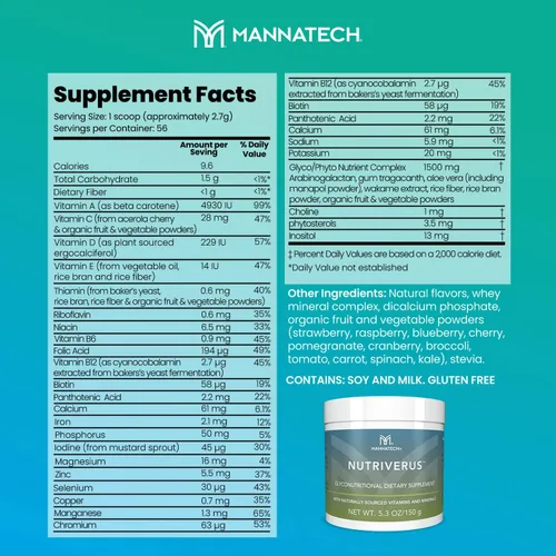 Vista 2 de Mannatech - Suplemento gliconutricional NutriVerus™ - 5.3 oz