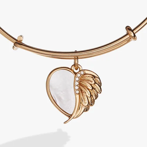 Vista 3 de Alex and Ani Brazalete con dije de alas de protección