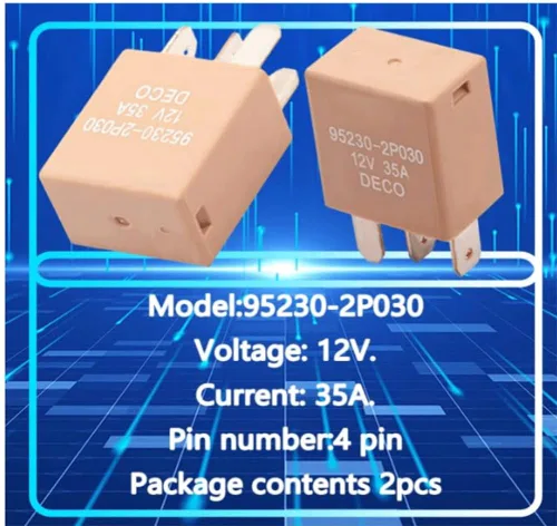Vista 6 de Relé de potencia multiusos 95230-2P030 95230-2p030 12V 35A compatible con Hyundai 12V 35A 4PIN