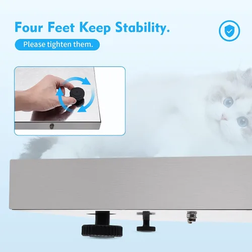 Vista 6 de Báscula digital para ganado, báscula grande para mascotas, báscula de peso para animales, plataforma de acero inoxidable, báscula de envío postal