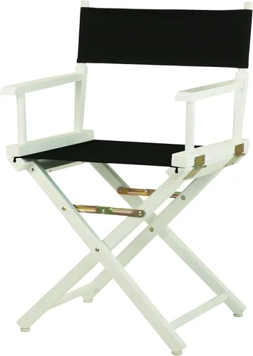 Vista 108 de Casual Home - Silla de director de 18 in, marco negro, lona negra, altura clásica Marco negro - Madera maciza