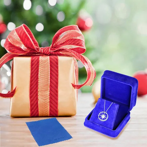 Vista 7 de Collar de perlas, brújula, regalo para esposa, joyería fina, aniversario de boda, plata de ley S925, colgante de Navidad, Día de la Madre, regalos