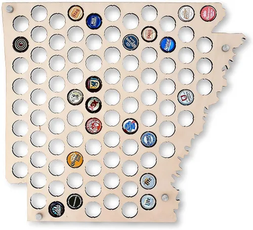 Vista 24 de Torched Tapa de cerveza Mapa Alabama, Estados Unidos tapa de cerveza titular decoración de pared, regalo para amantes de la cerveza para hombres