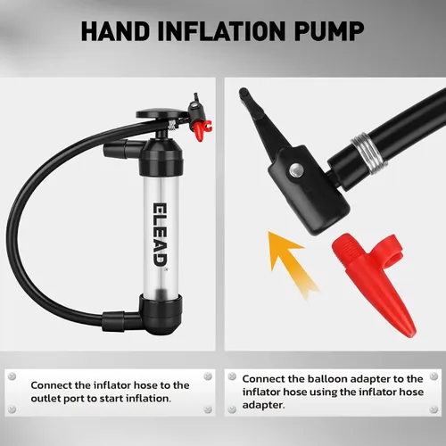 Vista 5 de Fluid Transfer Siphon Pump for Gasoline, Multi-use Liquid Transfer Pump, Max 3 GPM High Flow, Hand Pump with Inflator Hose adapter, Balloon Adapter