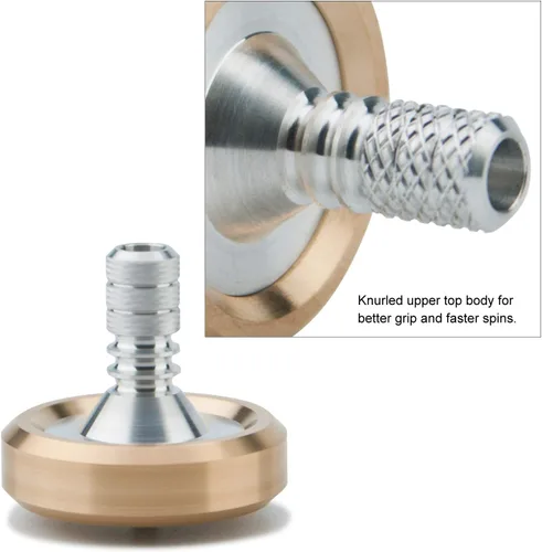 Vista 4 de DjuiinoStar Top giratorio de alto rendimiento, gira para siempre (10 minutos es solo un pedazo de pastel para adultos expertos), juguete