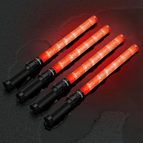 Vista 13 de E-riding Varita de Tráfico con Luz de Seguridad de 21 pulgadas Alta Visibilidad, Duradera, Portátil Varita de Control de Tráfico con 3 Modos
