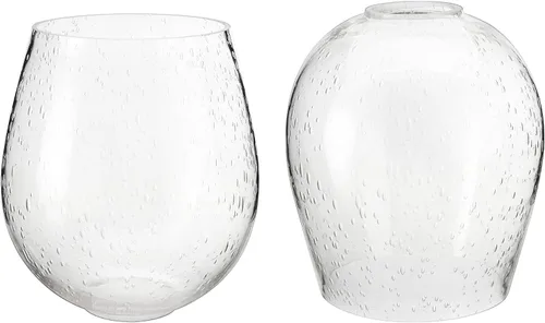 Vista 9 de Aspen Creative 23614-04 - Persiana cilíndrica transparente de cristal agrietado, 3-1/2 pulgadas de diámetro x 5-1/2 pulgadas de alto/agujero