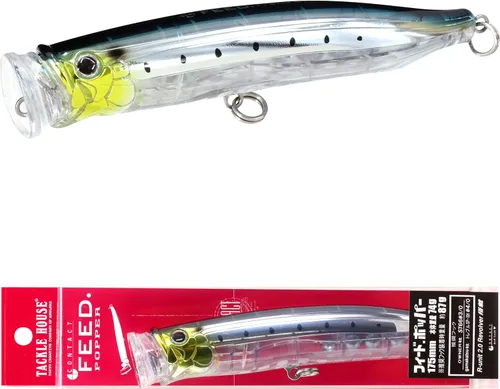 Vista 48 de TACKLE HOUSE Feed Popper 175, Señuelos de pesca de atún de agua salada, Topwater, GT, Bonito, Yellowtail, Yellowfin, Atún rojo, flotante