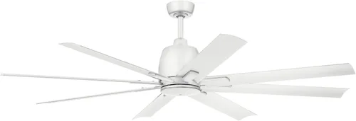 Vista 13 de Kichler Breda 310265NI - Ventilador de techo grande para exteriores de 65 en 8 aspas con control remoto, cuerpo de acero moderno, cuchillas