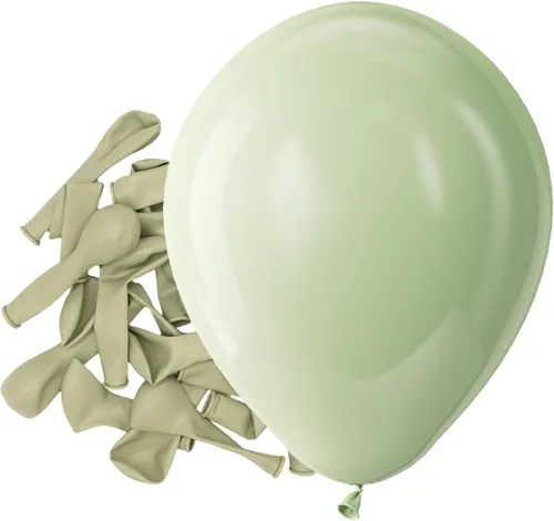 Vista 204 de Bezente - Globos redondos de látex cromado metálico plateado para helio, paquete de 100 unidades de 12 pulgadas Globos plateados para decoraciones
