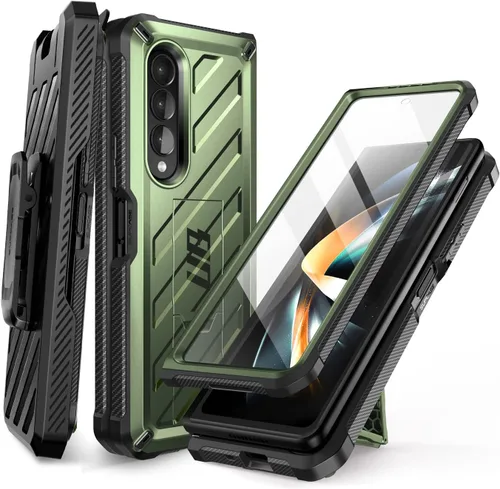 Vista 12 de SUPCASE Funda para Galaxy Z Fold 4 con soporte y clip para cinturón (Unicorn Beetle), [protector de pantalla integrado]