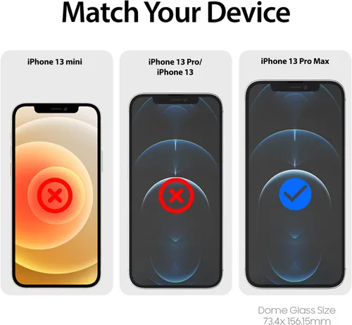 Vista 2 de DOME GLASS Whitestone [cobertura completa perfecta] Protector de pantalla de vidrio templado para iPhone 13 Pro Max con lámpara UV [2 unidades]