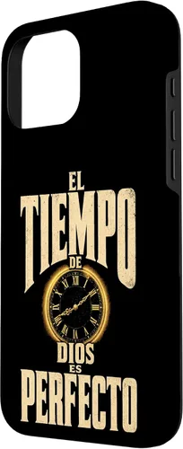 Vista 2 de Fe Cristiana El Tiempo De Dios ES Perfecto Vintage Clock Case for iPhone 16 Pro Max