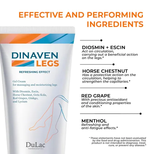 Vista 3 de Dulac - Dinaven Legs, Crema de gel refrescante para el cuidado diario