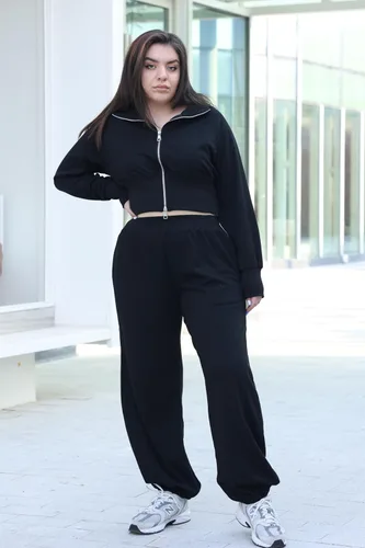 Vista 7 de EZAPINE Conjunto de manga larga de gran tamaño para mujer, conjunto casual de 2 piezas, sudadera con bolsillos