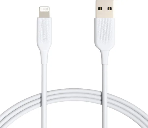 Vista 15 de Amazon Basics Paquete de 2 cables de carga USB-A a Lightning ABS, cargador certificado MFi para Apple iPhone 14, 13, 12, 11 X Xs Pro, Pro Max, Plus