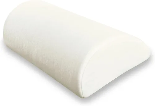 Vista 4 de Almohada suave de espuma viscoelástica 4 en 1, color blanco, media luna/media cilíndrica, almohada cervical, soporte lumbar, espalda y rodilla