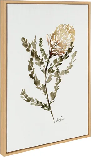 Vista 8 de Kate and Laurel Sylvie Wild Banksia - Lienzo decorativo enmarcado para pared, 18 x 24 pulgadas, arte decorativo para pared