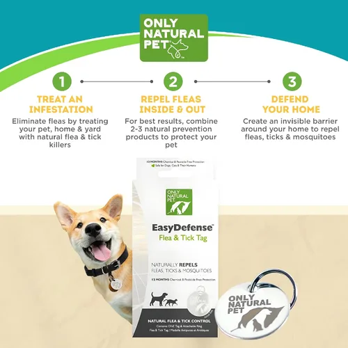 Vista 3 de Sólo Naturales Pet easydefense & de pulgas Tick etiqueta, individual