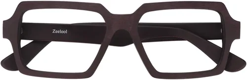 Vista 6 de Zeelool Gafas rectangulares de acetato de grano de madera vintage para hombres con lentes antirayos azules Arthur FA0178