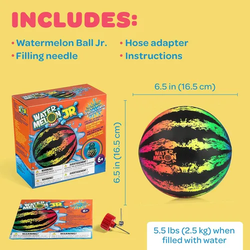 Vista 6 de Watermelon Ball Sandía de piscina para niño de 8 a 12 años, pelota de 6.5 pulgadas para adolescente, adulto, familia, juego divertido, fútbol