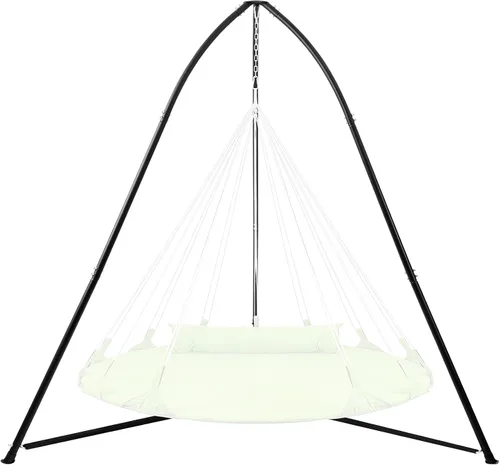 Vista 11 de Solo soporte para silla de hamaca, soporte de hamaca plegable resistente, capacidad de 300 libras, marco de hamaca portátil para interiores