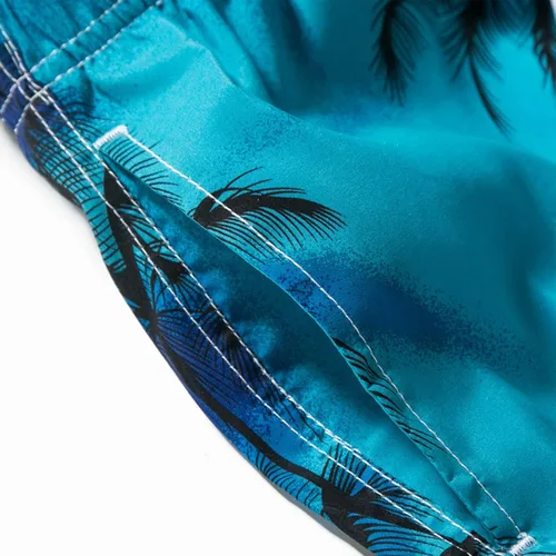 Vista 7 de Yuzhih Pantalones cortos de gran tamaño para hombre, cintura elástica, pantalones ajustados con cordón, pantalones cortos casuales de playa al aire