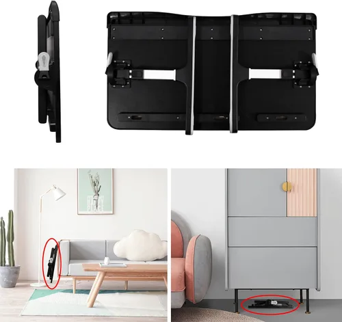 Vista 6 de Escritorio con bandeja de cama para laptop con alturas y ángulos ajustables, escritorio plegable resistente mejorado para cama/sofá/suelo