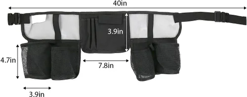 Vista 5 de Bolsa de herramientas, cinturón de bolsa de herramientas de cintura, funda para botella, delantal de herramientas de trabajo resistente