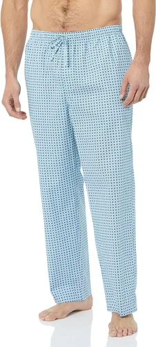 Vista 13 de Amazon Essentials Pantalón de pijama tejido de corte recto con bolsillos para hombre Tartán mezcla de óxido burdeos