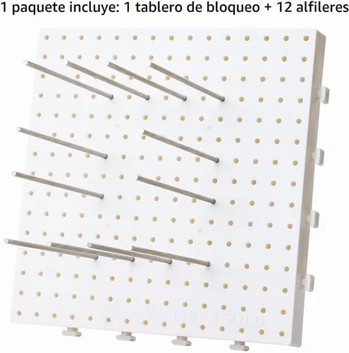 Vista 6 de Tablero de bloqueo de ganchillo de 7.5 pulgadas con clavijas de granny