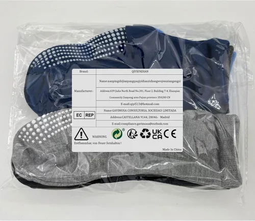Vista 8 de 6 pares de calcetines antideslizantes y cálidos con puños para bebés, niños y niñas