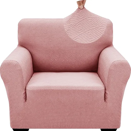 Vista 69 de ZNSAYOTX 1 Funda de silla Jacquard para sala de estar, funda de silla de alta elasticidad con brazos, antideslizante, apta para mascotas, funda