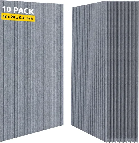 Vista 10 de Paneles acústicos artísticos para pared, paquete de 5 paneles absorbentes de sonido, paneles de pared insonorizados de 47.2 x 23.6 pulgadas, paneles
