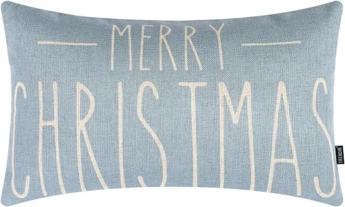 Vista 10 de TRENDIN PL1064TR - Funda de almohada navideña de 12 x 20 pulgadas, decoración de Navidad, de lino, rectangular, decorativa, lumbar, para cintura, 12