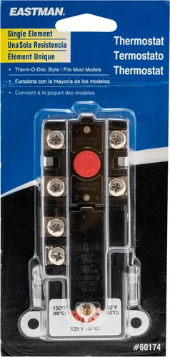 Vista 7 de Eastman 60170N Termostato de elemento inferior de tiro único para calentadores de agua, negro