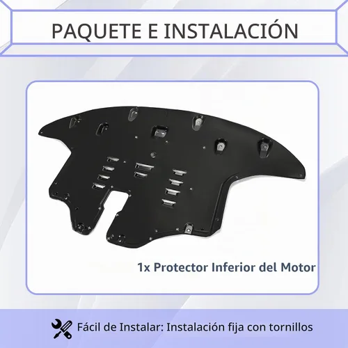Vista 5 de HECASA Protector contra salpicaduras del motor con almohadilla de aluminio compatible con Kia Sorento EX LX S SX Limited 2016-2020 3.3L Reemplazo