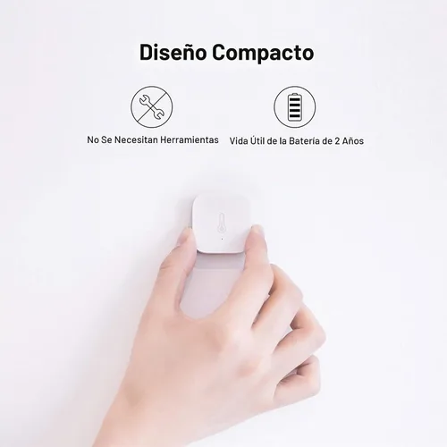 Vista 7 de Aqara - Sensor de temperatura y humedad Zigbee, termómetro inalámbrico higrómetro para automatización del hogar, monitoreo remoto, requiere Aqara