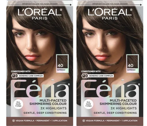 Vista 36 de L'Oreal Paris Feria - Tinte permanente brillante multifacético para el cabello, tinte de alta intensidad para reflejos 3X, 10 negro azabache