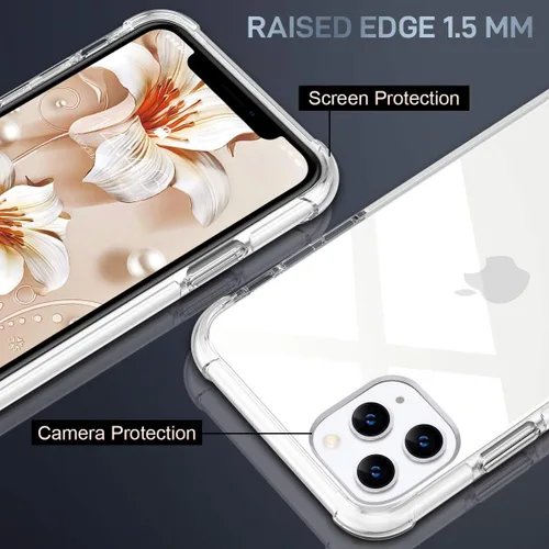Vista 3 de MATEPROX 11 Pro Max - Carcasa protectora para iPhone 11 Pro Max 6.5, transparente, a prueba de golpes