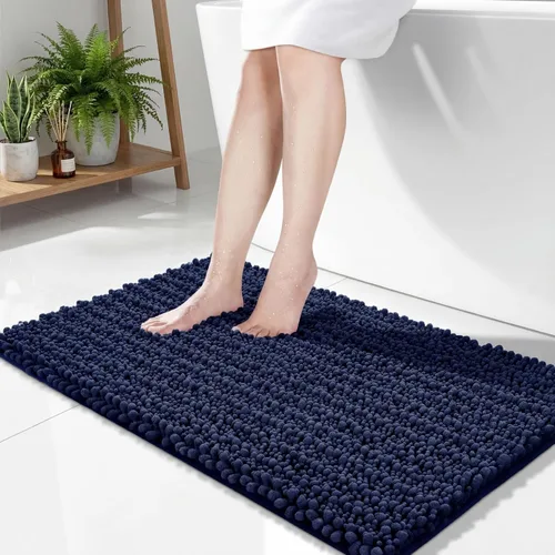 Vista 37 de Disolla Alfombra de baño pequeña, antideslizante, lavable, color beige, 17 x 24 pulgadas, súper absorbente, suave, alfombra de baño de felpilla