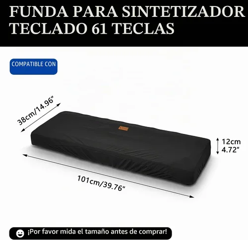 Vista 2 de Musiin Funda prémium para teclado de piano de 61 teclas compatible