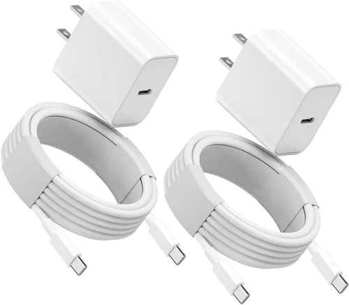 Vista 9 de Cargador de carga rápida de 10 pies para iPhone 17, 16, 15, cable largo USB C a C con bloque de carga rápida de teléfono tipo C de 20 W para iPhone