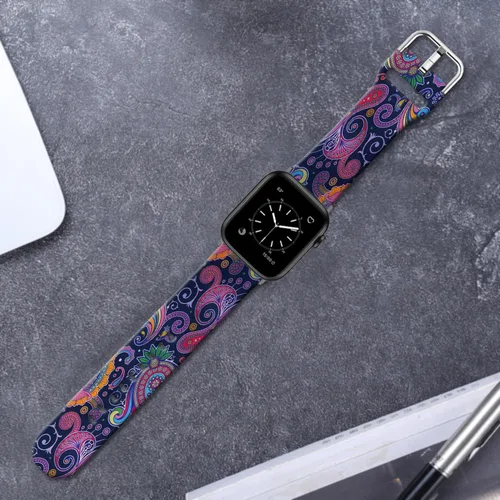Vista 7 de Correas de reloj de silicona suave compatibles con Apple Watch de 1.496 in 1.575 in 1.614 in 1.654 in 1.732 in 1.772 in 1.811 in 1.929 in Ultra 2