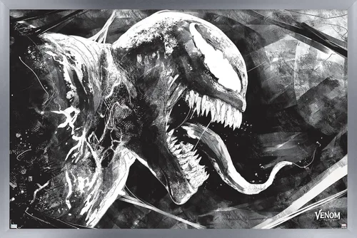 Vista 11 de Trends International Marvel Venom: Let There be Carnage - Póster de pared de boceto, 22.4 pulgadas de largo x 14.7 W, versión enmarcada en madera