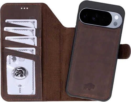 Vista 14 de BLACKBROOK Juego de funda y cartera magnética desmontable 2 en 1 para iPhone 13 Pro Max, cartera desmontable de cuero de grano completo Carter