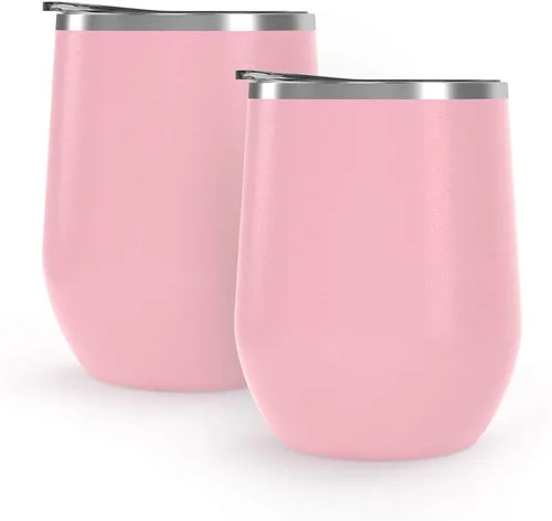 Vista 42 de Vaso de vino Maars Bev sin soporte de con paredes dobles aislantes al vacío de acero inoxidable de 12 onzas, Fucsia