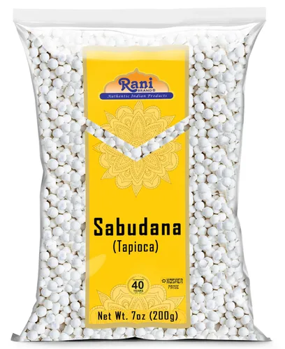 Vista 10 de Rani Sabudana (Tapioca/Sago) Pearls 400oz (25lbs) 25.0 lbs Caja a granel ~ Todo natural Vegano Sin colores Sin OMG Origen indio