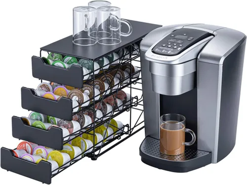 Vista 8 de K - Portavasos para mostrador pequeño para Keurig K-cup Holder para Mr Coffee for Tea (105 cápsulas-5 niveles)